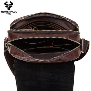 Borsa a <span class=keywords><strong>Tracolla</strong></span> HUMERPAUL in Vera Pelle, Borsa Messenger da <span class=keywords><strong>Uomo</strong></span>, Borsa a <span class=keywords><strong>Tracolla</strong></span> Maschile di Alta Qualità - Product Image 2