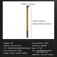 Lampes de colonne LED extérieures en aluminium étanches IP65 alimentées par courant alternatif, idéales pour les allées et les cours, éclairage de jardin moderne à intensité variable – Offre Spéciale