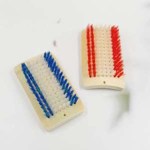 Venta al por mayor de fábrica, cepillos cuadrados de madera de alta calidad para ropa, cepillos cuadrados de bambú, cepillos cuadrados de cerdas de colores. - Product Image 1
