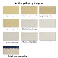 Mosaïque céramique 115*240 bleue antidérapante, minimalisme moderne, surface brillante, carreaux de piscine pour gymnase scolaire et compétition