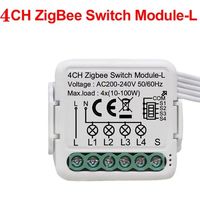 Module d'interrupteur intelligent Zigbee Mini 240V AC, pas de fil neutre requis, contrôle bidirectionnel, compatible 1/2/3/4 gangs, Alexa et Google Home