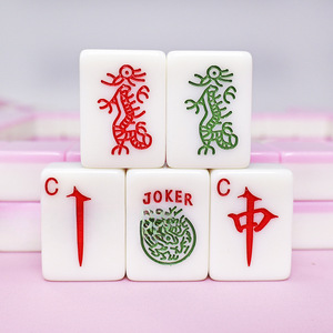 JIAMAI Ensemble de Mahjong Américain avec Tuiles en Acrylique 166 Pièces, <span class=keywords><strong>Joker</strong></span> Inclus, Jeu de <span class=keywords><strong>Casino</strong></span> de Collection pour les Passionnés - Product Image 4