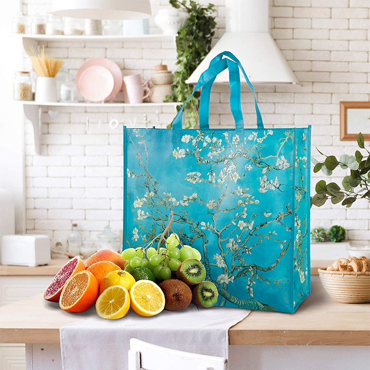 Van Gogh's painting Almond Blossoms printed promotional non-woven fashion shopping bags
