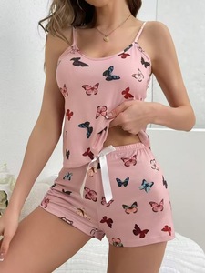 Set <span class=keywords><strong>Pigiama</strong></span> <span class=keywords><strong>Donna</strong></span> 2 Pezzi in Raso Termico, Classico Romantico di Lusso, Casual, Sexy Lingerie Estiva in Maglia <span class=keywords><strong>XXL</strong></span> - Product Image 6