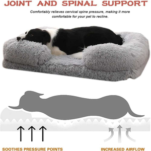 Ortho pä disches Hunde bett für große Hunde Flauschiges großes Hunde bett mit abnehmbarer wasch barer Abdeckung Rutsch festes Schlafs ofa aus Schaumstoff - Product Image 5