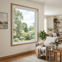 Fenêtres UPVC fixes de qualité constructeur à économie d'énergie pour usage extérieur en villas et hôtels, avec design moderne et verre certifié