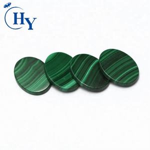 אבן מלכיט ירוקה באיכות גבוהה בצורת אליפסה ליצירת עגילים בעבודת יד, חרוזי אבני חן בהתאמה אישית - Product Image 2