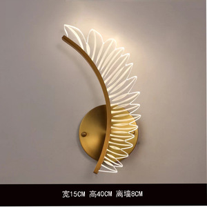 Lampe murale de salon de style nordique moderne et luxueuse, entièrement en cuivre, minimaliste, créative, pour chambre à coucher, chevet, salle à manger, escalier - Product Image 4