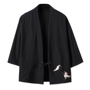Cardigan pour hommes et femmes, dragon <span class=keywords><strong>chinois</strong></span>, vêtements traditionnels japonais, vêtements asiatiques, grue samouraï, style japonais, <span class=keywords><strong>kimono</strong></span>, manteau haori - Product Image 1