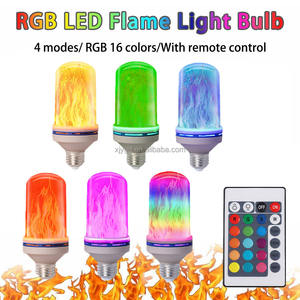 <span class=keywords><strong>Ampoule</strong></span> <span class=keywords><strong>LED</strong></span> <span class=keywords><strong>RGB</strong></span> Flame avec télécommande scintillante <span class=keywords><strong>multicolore</strong></span> pour jardin patio camping - Product Image 2
