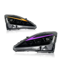 Lampu mobil kuno dengan Led penuh animasi Starter UP lampu depan RGB untuk Lexus IS250 IS350 ISF IS300 IS400 2006-2012