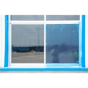 Lapisan pelindung permukaan polietilen Film PE jendela dan kaca kualitas baik Film regang biru cetak Gravure kimia lembut NLS