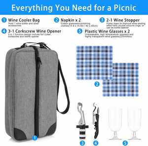 Customized Heavy Duty Best Seller Wine Bottle Carrier Tote Waterproof/Wine Cooler/Cooler Bag - Product Image 2