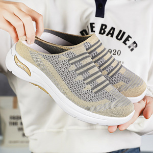 Sandalias de Verano Tejidas Ligeras y Transpirables para Mujer, Antideslizantes, con Suela Blanda, Estilo Semi-Abierto, Zapatillas Deportivas para Exteriores - Product Image 4