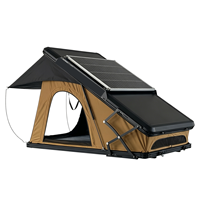 Tente de toit rigide en ABS pour véhicules 4x4, design triangulaire, ouverture automatique rapide, imperméable quatre saisons pour le camping et la route