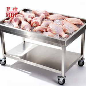 Table de présentation mobile pour fruits et légumes, <span class=keywords><strong>plateforme</strong></span> de travail mobile, présentoir de nourriture, MBC OEM personnalisé - Product Image 6