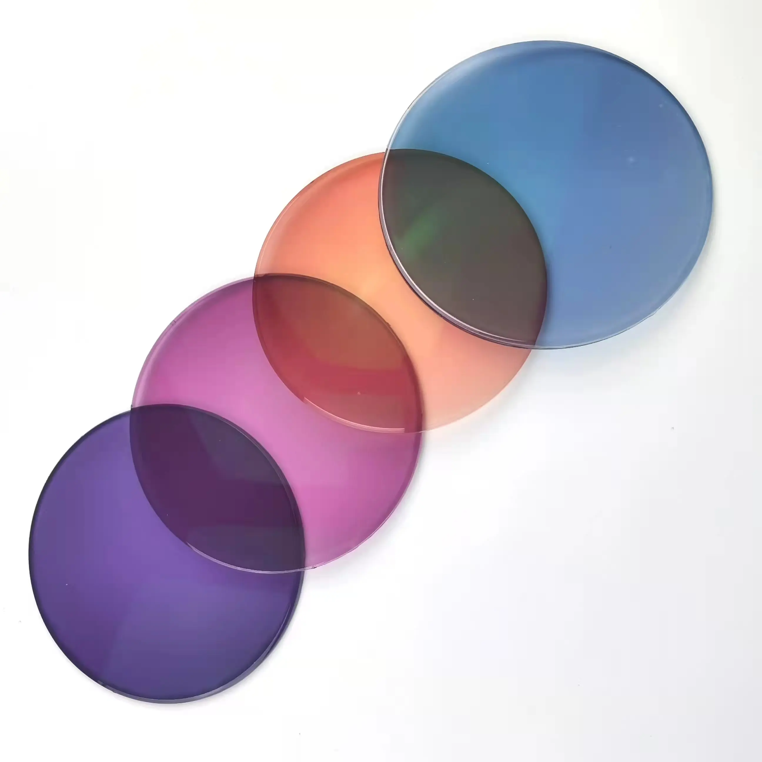 CR39 1.56 Photochromic Pink/Purple/blue/Orange Transition Optical Eyeglasses Lenses