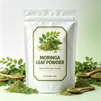 Bubuk Daun Moringa Alami Terlaris Label Pribadi OEM Kelas Makanan