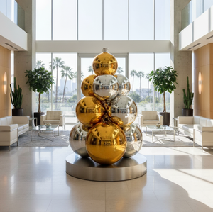 Lớn <span class=keywords><strong>Inflatable</strong></span> giáng sinh gương bóng kim loại bóng bóng PVC nổi Sphere khổng lồ tổ chức sự kiện Đảng trang trí đám cưới bán buôn - Product Image 5