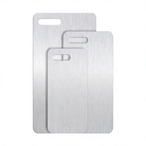 Planche à découper en acier inoxydable de qualité alimentaire KUINI, épaisseur 1,5 cm, passe au lave-vaisselle, pour viande, fruits et légumes - Product Image 2