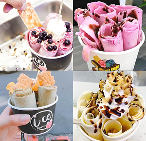Machine à glace roulée pour usage commercial, machine à faire des glaces roulées pour cafés fusion, machine à glace roulée commerciale - Product Image 2