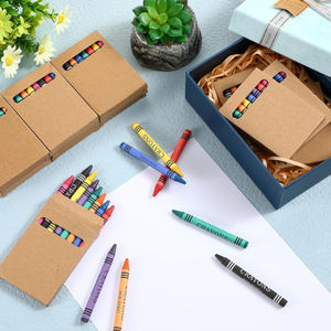 크레용 벌크 8 다른 색상 크레용 포장 왁스 미니 박스 대량 파티 호의 교실 홈 생일 학교 - Product Image 4