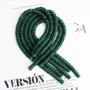 Natural Chrysoprase Spacer <strong>Beads</strong> Gemstone Loose Rondelle <strong>Beads</strong> Semi-<strong>precious</strong> <strong>Emerald</strong> Color Coin <strong>Beads</strong> for Jewelry Making - Product Image 4