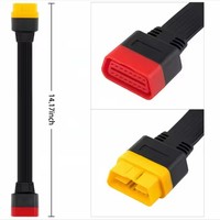 Cable de extensión OBDII de 16 pines macho a hembra de 36CM/60CM para conector OBD2, Cable de diagnóstico ELM327 OBD2 de 16 pines