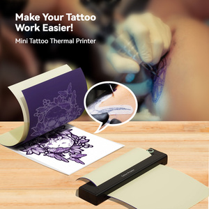 Imprimante thermique portable sans fil BT A4 pour photos de mini-tatouages, sans encre, batterie 2000 mAh, 203 dpi - Product Image 3