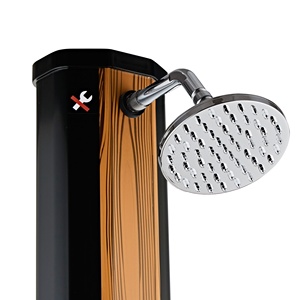 CYEN Nuevo Diseño, Construcción Estable, Fácil Instalación, <span class=keywords><strong>Ducha</strong></span> Exterior con Apariencia de <span class=keywords><strong>Madera</strong></span> de 35L, <span class=keywords><strong>Ducha</strong></span> de Jardín con Calefacción <span class=keywords><strong>Solar</strong></span> - Product Image 3