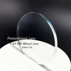 Factory outlet Abbe Value 32 lensa optik, lensa photochromic bifokal atas datar 1.56
