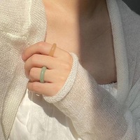 Anillos De Jade bijoux femmes amulette sculpté pierres précieuses accessoires calcédoine pierre précieuse Jade anneau naturel