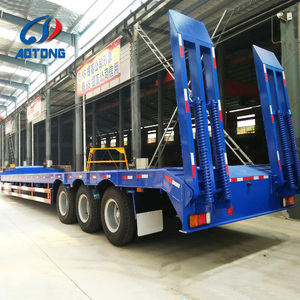 60 Ton Lowboy Aanhangwagen 3 Assen Graafmachine Drager Vrachtwagen Laag Bed Aanhangwagens <span class=keywords><strong>China</strong></span> Fabriek Semi Vrachtwagen Aanhangwagen Te Koop - Product Image 5