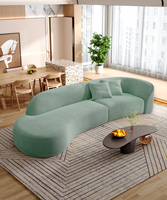 Canapé de salon moderne et confortable à trois places, idéal pour appartement, avec pieds en bois et rembourrage en éponge – Vente directe usine, haute qualité
