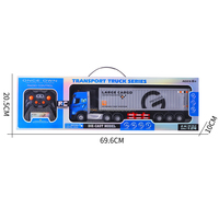 1/24 RC alaşım konteyner kamyon 2.4G 9CH mühendislik taşıma kamyon araç hafif müzik ile Diecast oyuncaklar
