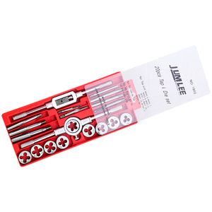 Jumlee Tap And Die Set 20Pcs M3 To M12 Manual <b>Thread</b> Cutting <b>Tools</b> For Metal Working - Product Image 4