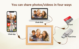 Mother's Day Gift Solid Wood Smart <strong>Picture</strong> <strong>Frame</strong> 10 .1/15.6 Inch Touch Screen Android WiFi Digital <strong>Photo</strong> <strong>Frame</strong> - Product Image 2