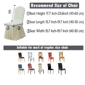 Copertura della sedia di nozze tinta in poliestere riutilizzabile all'ingrosso 45-55cm <span class=keywords><strong>per</strong></span> hotel ed eventi - Product Image 5