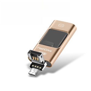 แฟลชไดรฟ์ขนาด16GB <span class=keywords><strong>32GB</strong></span> 64GB แฟลชไดรฟ์ OTG USB 3 in 1 3.0 USB - Product Image 3