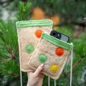 Bolso Bandolera Mini de Lufa Ecológico con Flores para Mujer y Niña, Estilo Campestre, para Teléfono Móvil, Venta al por Mayor - Product Image 5