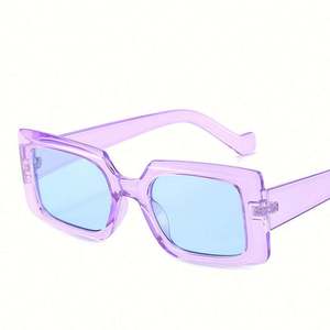 Gafas de Sol Cuadradas Retro con Logotipo Personalizado, Colores Pastel para Hombre, Gafas de Sol Rectangulares Naranjas con Protección UV400 para Mujer - Product Image 5