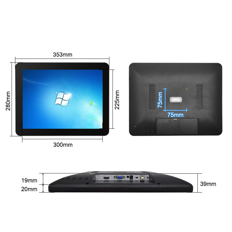 Wholesale Price 15 Inch Wall Mounted Plastic Shell Monitor Touch Screen/non-touch Lcd Monitors for Industrial