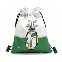 Sac d'accessoires de golf en cuir PU durable et portable avec logo personnalisé, imperméable, qualité supérieure, grande capacité, cordon de serrage