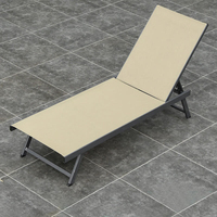 Chaise de plage pliante en aluminium pour piscine extérieure, prix d'usine, chaise longue réglable personnalisée pour intérieur