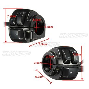 Interruptor de Control de Manillar de Motocicleta de 1 Pulgada y 25 mm, Señal de Giro y Bocina para Harley Dyna Softail Sportster 883 1200 1996-2012 - Product Image 6