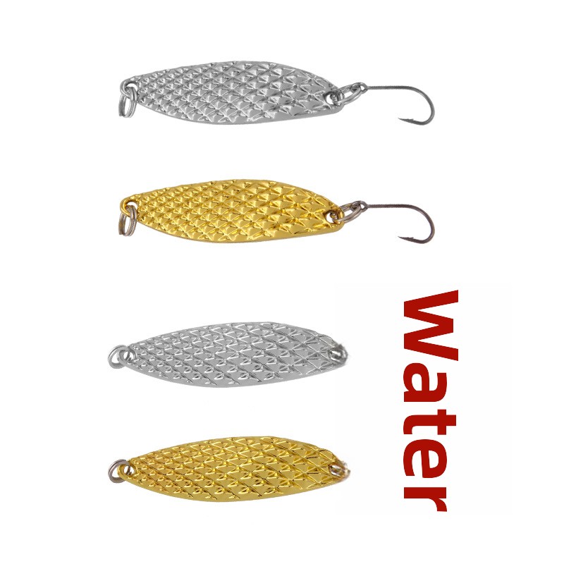 New Long-Throw Sinking Fake Bait Reflective Leech Sequin Blood Groove Hook Pineapple Feather for Predatory Bass Fish Metal