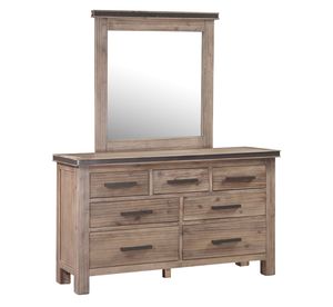 Muebles de dormitorio de madera maciza de roble/pino/acacia, colección ATLAS, cómoda de madera de la más alta calidad con 7 cajones - Product Image 2