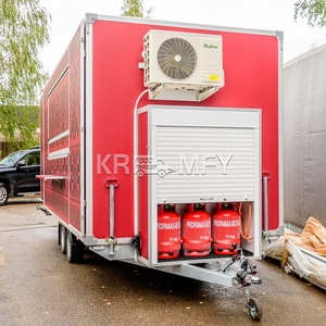 Camión de Comida Rápida de 3m Cuadrados, Buen Diseño 2025, en Venta en Europa, Remolque de Catering Totalmente Equipado - Product Image 1