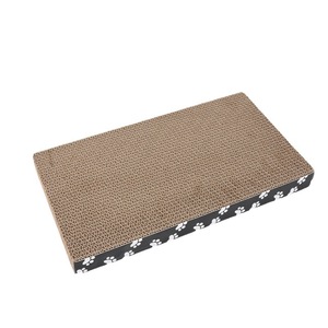 Rascador para Gatos de Cartón Corrugado de 1 Nivel con Patrón Geométrico, Resistente al Desgaste y Sin Pelusas - Product Image 4