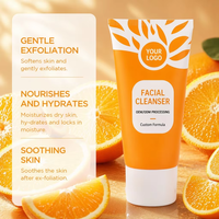 Gel Nettoyant Visage Exfoliant Éclaircissant Végétalien Personnalisable aux Agrumes, Nettoyage Profond à la Vitamine C pour une Peau Lisse, Marque Privée